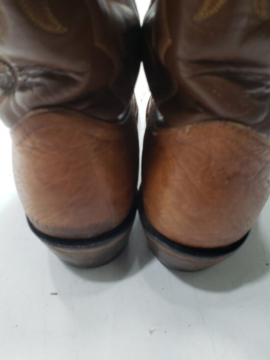 Vintage Nocona Cowboy Boots Mens 13D Brown Leather USA Western 10754171 main image 10